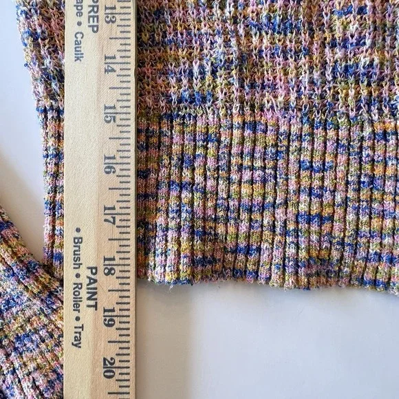 Free People Blair Spacedye Long Sleeve Pullover Sweater Candy Combo Mock Neck S - Picture 3 of 11